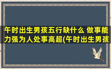 午时出生男孩五行缺什么 做事能力强为人处事高超(午时出生男孩五行缺什么？做事能力高超，处事出色！)